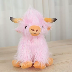 Mainan boneka sapi Skotlandia lucu boneka sapi Highland lembut mainan pertanian Plushie mainan mewah sapi Highland untuk hadiah ulang tahun - Product Image 6