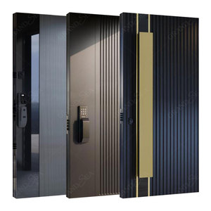 <span class=keywords><strong>Porte</strong></span> pivotante d'entrée de luxe haut de gamme en acier inoxydable, <span class=keywords><strong>porte</strong></span> d'entrée extérieure sécurisée en <span class=keywords><strong>bois</strong></span> massif - Product Image 5