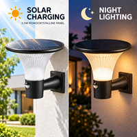 Lampe murale solaire personnalisée OEM, éclairage extérieur LED IP65, anti-UV, matériaux ignifuges V0, 3000K 4000K 6000K pour l'éclairage de porte de villa