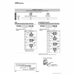 โซลินอยด์วาล์วควบคุม VXS265KU แบบนิวเมติก SMC - Product Image 1