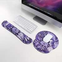 Tapis de souris de poignet personnalisé en usine Tapis de clavier en mousse à mémoire de forme Tapis de souris Base antidérapante en caoutchouc Logo Tapis de souris repose-poignet personnalisé