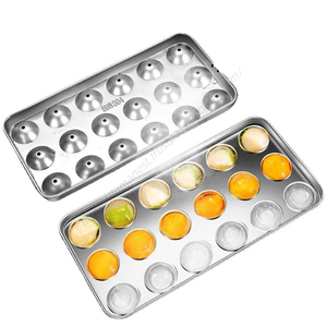 Moldes Redondos para Cubitos de Hielo de Acero Inoxidable al por Mayor Syh252 con Tapas - Product Image 1