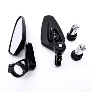Rétroviseur de moto en aluminium de style vintage pour guidon, avec ajustement universel et angle réglable - Product Image 1