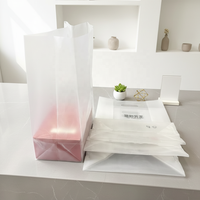 Sacs de courses réutilisables en HDPE LDPE transparents givrés, sacs de supermarché à fond carré, poignée souple en boucle, impression en gravure