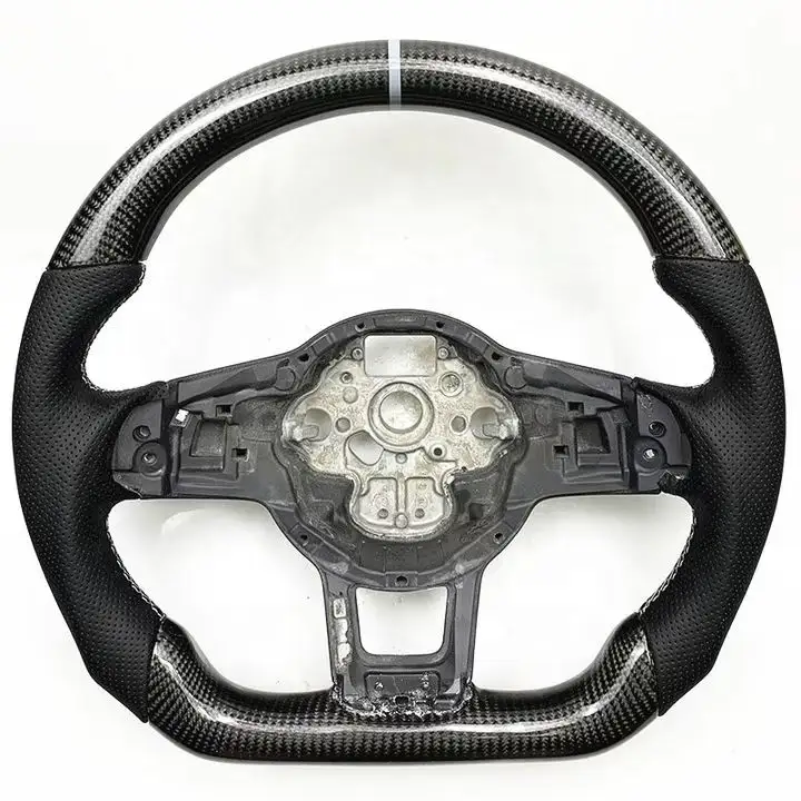 Personalize O Volante De Fibra De Carbono Com RS Carbono/Couro Para VW Golf GTI MK7