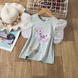 Camiseta de Verano 2022 para Niños, Camiseta de Manga Corta con Estampado de Dibujos Animados, Ropa para Niños Pequeños, Ropa de Cumpleaños para Niñas - Product Image 6