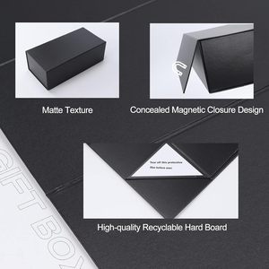Caja Rígida de Lujo Reciclable con Logotipo Personalizado, Cierre Magnético, Forro de Esponja Negra, Laminación Mate, Embalaje para Regalo - Product Image 2