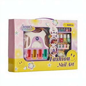 Kit de maquillage et de nail art en plastique sûr et non toxique pour enfants, à base d'eau, multi-couleurs, pelable, pour 10-12 mois Fondbeauti - Product Image 1