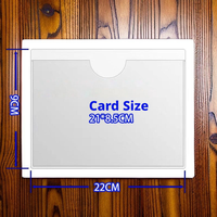 Porte-étiquettes autocollants en PVC personnalisés, poche transparente pour cartes, imperméable et résistant à l'huile pour le rangement