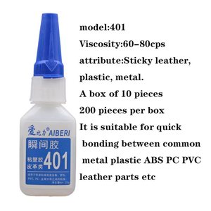 Các Nhà Sản Xuất Giá Thấp Bán Hàng Trực Tiếp Cyanoacrylate Có Thể được Ngoại Quan Da Kim Loại Nhựa <span class=keywords><strong>ABS</strong></span> PC 401 Ngay Lập Tức Keo - Product Image 2