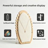 Support de Présentation Créatif Multicolore en Velours pour Bijoux (Peigne, Planche de Surf, Anneau, Boucles d'Oreilles, Pendentif) et Présentoir de Bureau