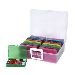 Photo Plastic <b>Storage</b> Box With Flip Lid 16 Compartment PP Transparent Card Holder For Photo Organization - Product Image 4