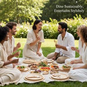 Juego de Cubiertos Desechables de Madera Biodegradable Ecológico, Venta al por Mayor para Restaurantes y Fiestas - Product Image 5