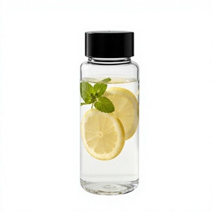 Bouteille d'eau en verre borosilicate faite à la main de 350 ml, sans plomb, réutilisable, anti-fuite, vente en gros - Product Image 2