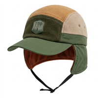 Casquette d'hiver en polaire avec cache-oreilles, coupe-vent, avec sangle sous le menton, 100% polyester, 58-60 cm, unisexe, pour le ski et la randonnée en plein air