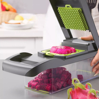 1-delige multifunctionele snijder Fruitsnijder Uienhakker Aardappelrasp Groentehakker Schilmes Model 24010209
