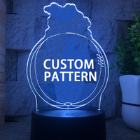 Nouvelle lampe de nuit intelligente 3D créative en acrylique à illusion d'optique, personnalisable, avec motifs de clubs de football