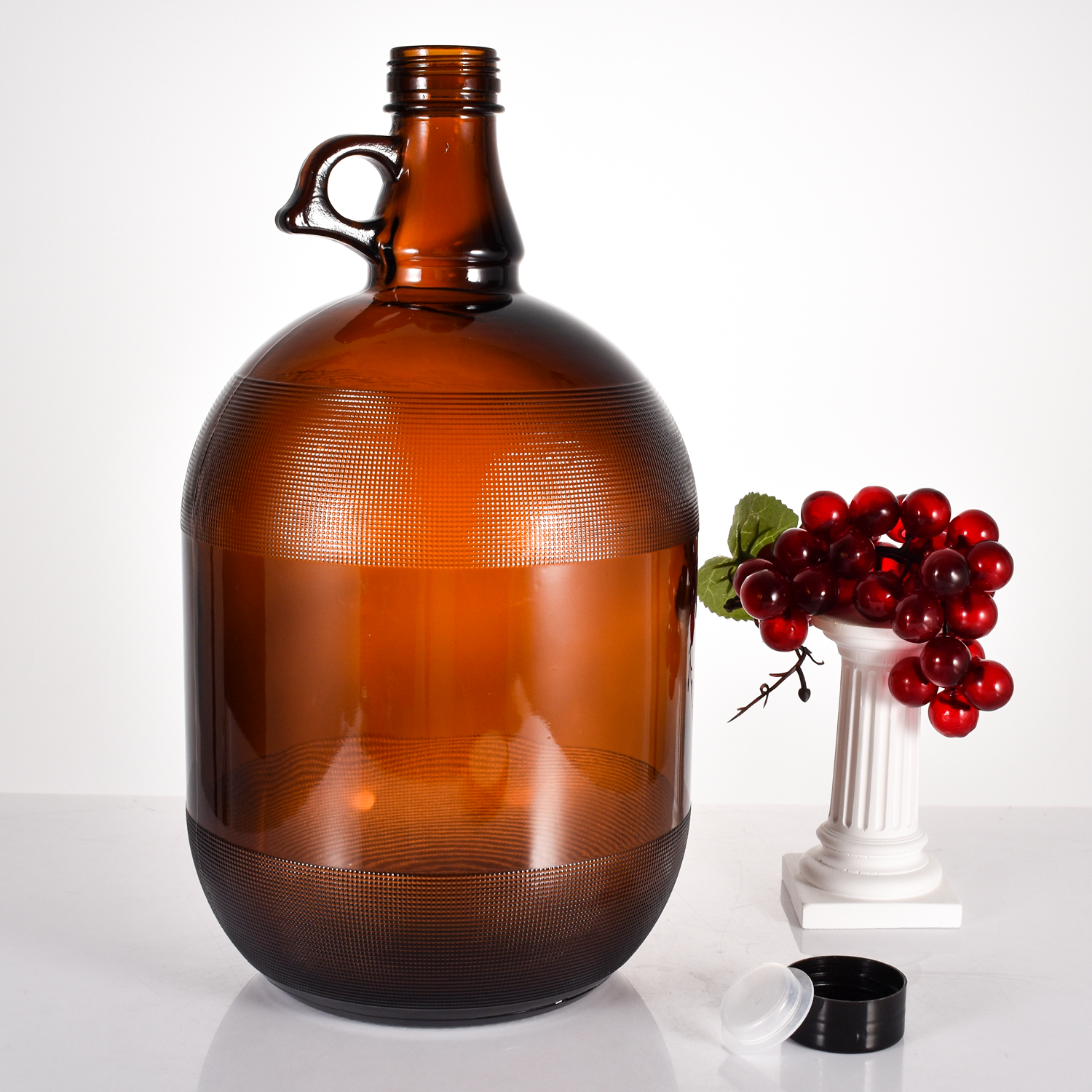 Glass Bottle Manufacturer Empty Glass Bottle 4 Liters 5l 2500ml Amber Glass  Bottle 4l