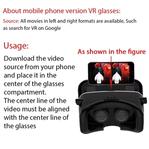 G06e phiên bản tai nghe VR Kính thực tế ảo điện thoại di động 3D hỗ trợ màn trập 3D giao diện 3.5mm 4-6 inch gắn đầu - Product Image 3