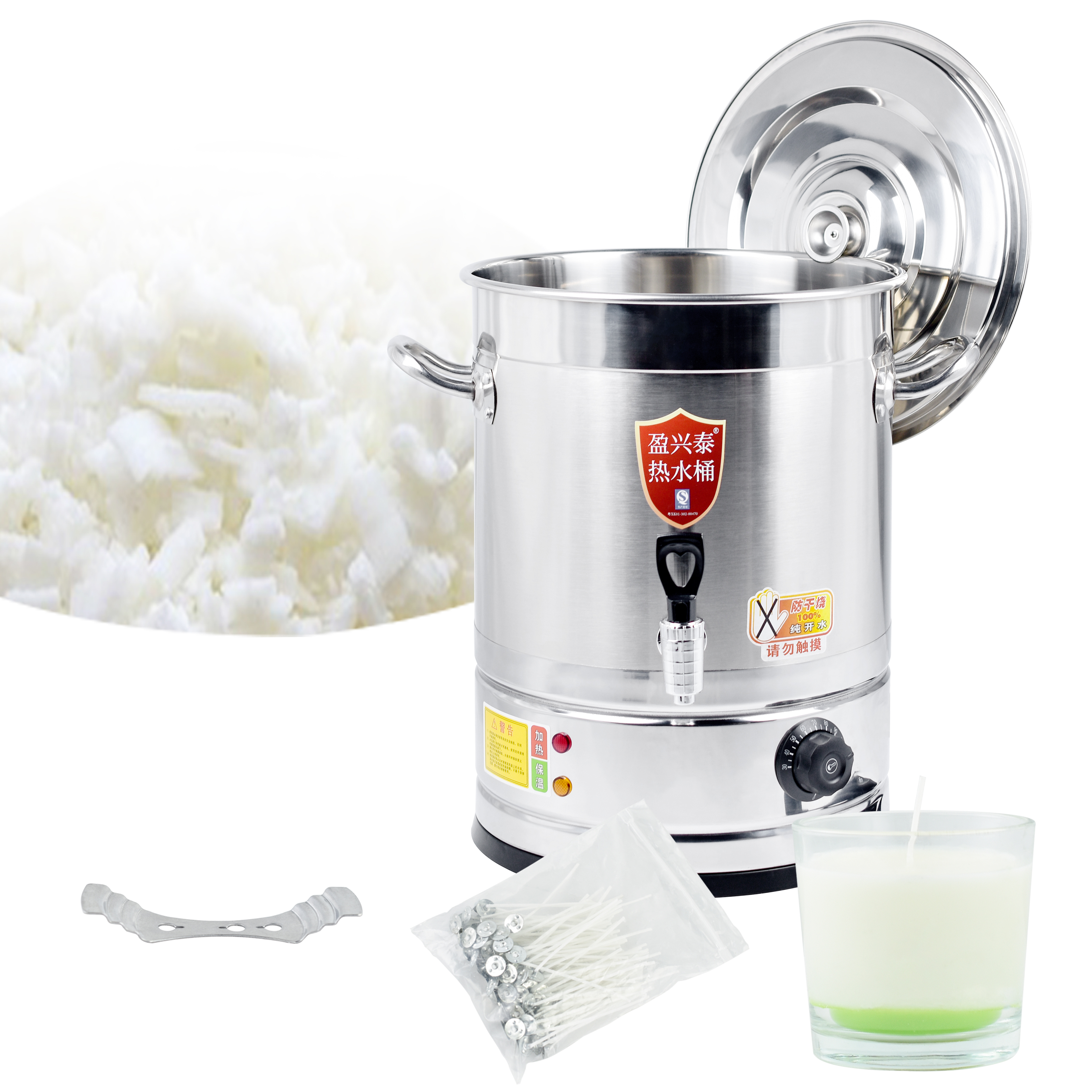 28 литров, изготовление соевых восковых свечей из нержавеющей стали