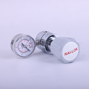 Regolatore di Pressione <span class=keywords><strong>Gas</strong></span> NAI-LOK ad Alta Pressione 3500psi Monostadio in Ottone Cromato con Raccordi per Connettore Bombola CGA590 - Product Image 3
