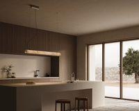 Lustre linéaire minimaliste moderne en albâtre, luminaire suspendu décoratif en laiton pour salon, chambre à coucher, salle à manger