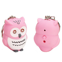 Mini lampe torche en forme de hibou mignon en plastique ABS avec son, idéale pour les cadeaux de fête pour enfants