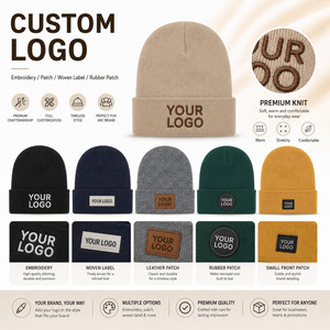 Custom Logo 3D Embroidered Adjustable <b>Beanie</b> <b>Hat</b> 26 Colors Wholesale Soft Acrylic Winter Warm Mens Women Promotional Gift - Product Image 2