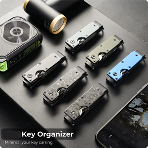 <strong>Key</strong> Organizer for Men <strong>Compact</strong> <strong>Key</strong> <strong>Holder</strong> Minimalist Case Metal <strong>Chain</strong> for Keychain Secures 2-5 <strong>Keys</strong> - Product Image 2