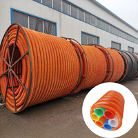 Tuyau de protection optique corrugué en PEHD pour câble à fibre optique, conduit souterrain SN8, prix usine