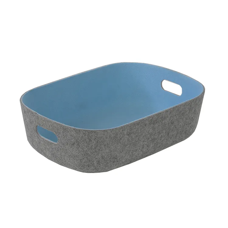 China Factory Cheap Price Nordic Style Eco Recycled PET Felt Boxes Bin Closet Organizer Storage Boxes Baskets