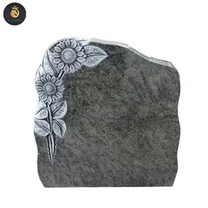Granito nero Shanxi lapide piatta e pietra tombale per cimitero americano lapide funebre