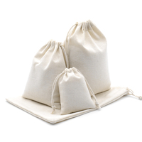 Pochette en coton recyclé avec cordon de serrage, sac cadeau, impression de logo personnalisée, matériau recyclable pour l'emballage d'huiles essentielles et de bougies