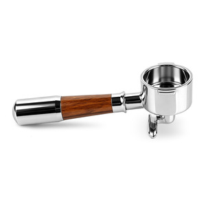 Porte-filtre en acier inoxydable 304 pour <span class=keywords><strong>machine</strong></span> <span class=keywords><strong>à</strong></span> expresso <span class=keywords><strong>DeLonghi</strong></span>, design sans fond <span class=keywords><strong>à</strong></span> trois oreilles, tamper de 51 mm, panier et <span class=keywords><strong>accessoires</strong></span> pour <span class=keywords><strong>café</strong></span> - Product Image 5