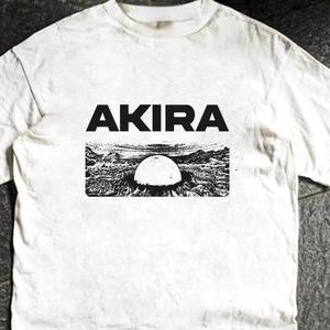 Camiseta de manga corta blanca y negra con estampado gráfico de <span class=keywords><strong>Akira</strong></span>, diseño frontal y trasero, ropa de calle informal, unisex, holgada, cómoda, de algodón - Product Image 6