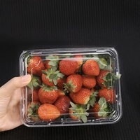 Boîtes en plastique transparentes jetables de haute qualité pour fraises, tomates, raisins, coquillages, fruits, tomates