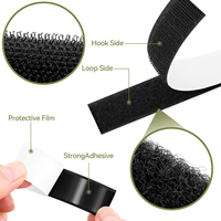 Attaches-câbles en nylon souple auto-adhésives de 20 mm, fixation de rideaux, fixation d'étagères, crochet et boucle velcro