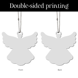 Colgante Personalizado para Coche con Alas de Ángel para Sublimación, Accesorios en Blanco de MDF, Adornos Colgantes Decorativos, Adorno Conmemorativo de MDF - Product Image 5