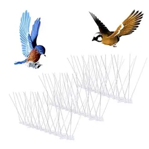 Bird Deterrent Spikes For Small Birds Pigeon Polycarbonate PC Base Bird Repellent Spikes 60cm 5 Pin