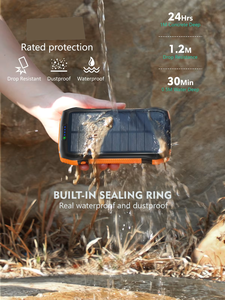 NEW Products 2024 Outdoor Waterproof Wireless Fast Charging OEM Logo Custom <span class=keywords><strong>26000mAh</strong></span> Banque d'énergie solaire de grande capacité - Product Image 4