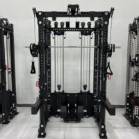 Rack de Potencia Multifunción con Máquina Smith y Poleas Independientes de Alta y Baja Resistencia, Equipo de Entrenamiento de Cuerpo Completo para Uso Comercial y Doméstico