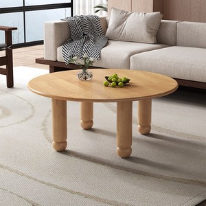 NKAHS Table basse nordique en bois massif, petite table d'appoint en bois d'hévéa, mobilier de salon moderne, mobile, écologique, gain de place - Product Image 3