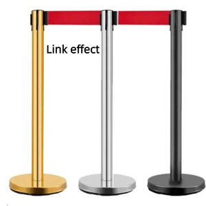 引き込み式スチールベルトバリアポスト2M 3M 5M列制御ポール群集制御とスタンションライン制御ロープ付き - Product Image 3