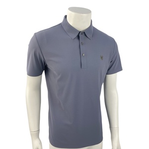 Polo deportivo de golf de tela de piqué transpirable Polo de manga corta de color sólido para hombre - Product Image 2