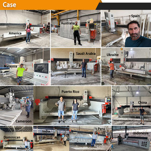 Machine de découpe de pierre à commande 5 axes de type pont, équipement CNC multifonctionnel avec moteur et pompe à engrenages pour pierre frittée, marbre et <span class=keywords><strong>carrelage</strong></span> - Product Image 6