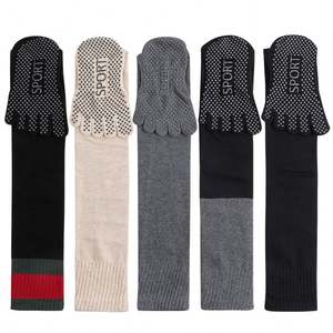 Knee-length Boots Paired with Anti-slip Yoga Socks Five-finger Socks and Split-toe Socks Specifically Designed for Pilates - Product Image 1