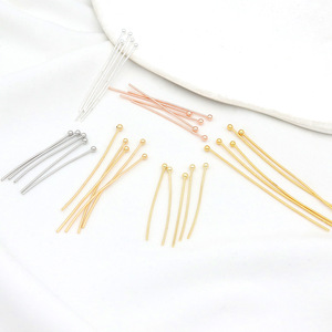 Color-preserving 18k gold 0.7mm thick ball <b>needle</b>, round-tipped <b>needle</b>, <b>bead</b> <b>needle</b> for DIY pearl bracelets and necklaces. - Product Image 2