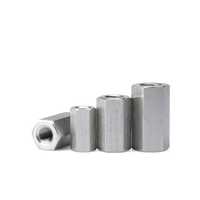 Tuerca hexagonal de acoplamiento, piezas de precisión para máquinas, tuerca larga roscada de acero inoxidable, conector mecanizado, elemento de fijación industrial