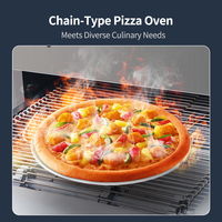 Four à pizza et à hamburgers entièrement automatique commercial, pour la cuisson de pizzas et de hamburgers frais avec des ingrédients à base de maïs, état neuf, pour la vente en gros aux boulangeries