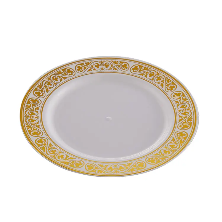 Restaurant Event Table Decoration Reef Wedding Plastic Charger Plates Fork Rose Gold FM Plastic Wholesale Cheap Price New Party